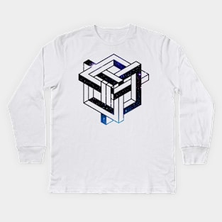 Abstract cube gift Kids Long Sleeve T-Shirt